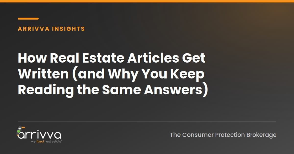 How Real Estate Articles Get Written (and Why You Keep Reading the Same Answers)
